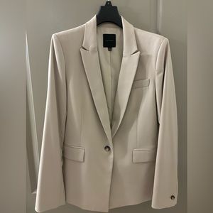 Women’s suit, jacket and pants, light khaki, size 6